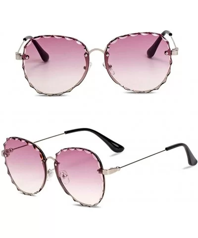 Sunglasses for Women Oversized UV Protection Travel Driving Sunglasses Round Lace Frame Personality - CN18WU4MZ0R $11.67 Round