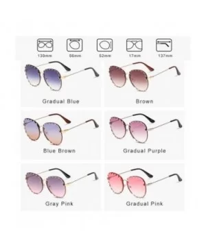 Sunglasses for Women Oversized UV Protection Travel Driving Sunglasses Round Lace Frame Personality - CN18WU4MZ0R $11.67 Round