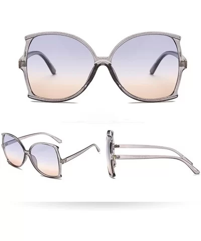 Oversize Sunglasses Women Man Big Frame Irregular Shape Sunglasses Eyewear - D - CC190HZI82A $5.80 Oversized