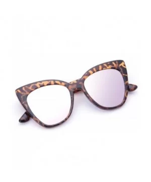 Multi-typle Fashion Sunglasses for Women Plastic Frame Mirrored Lens - Retro Vintage Cateye - G Hawksbill - CJ18HC2OW54 $7.66...