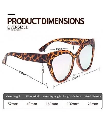 Multi-typle Fashion Sunglasses for Women Plastic Frame Mirrored Lens - Retro Vintage Cateye - G Hawksbill - CJ18HC2OW54 $7.66...