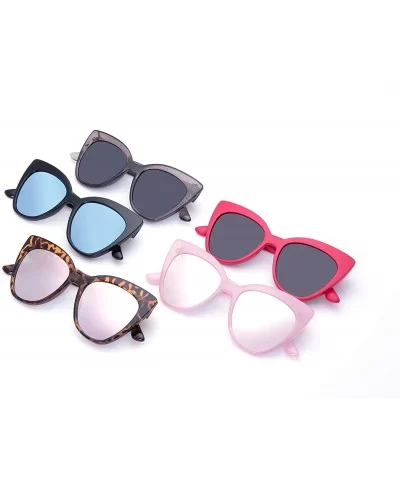 Multi-typle Fashion Sunglasses for Women Plastic Frame Mirrored Lens - Retro Vintage Cateye - G Hawksbill - CJ18HC2OW54 $7.66...