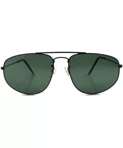 Lens Classic Vintage Retro Mens Womens Rectangle Aviation Sunglasses - Black - CS189RE38Z0 $7.06 Aviator