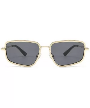 Female Irregular Sunglasses Men's 2019 New Fashion Versatile Sunshade Glasses UV Protection - Gold - CV18XU09296 $10.15 Square