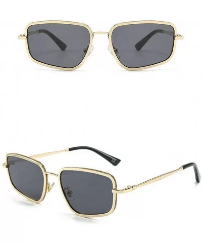 Female Irregular Sunglasses Men's 2019 New Fashion Versatile Sunshade Glasses UV Protection - Gold - CV18XU09296 $10.15 Square