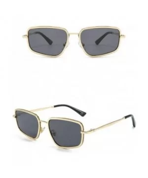 Female Irregular Sunglasses Men's 2019 New Fashion Versatile Sunshade Glasses UV Protection - Gold - CV18XU09296 $10.15 Square