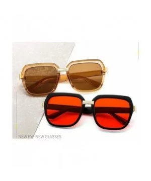 Fashion Ultralight Square Sunglasses Men Women Retro Red Pink Sunglasses UV400 - Brown - C0193SNMA5E $9.34 Square