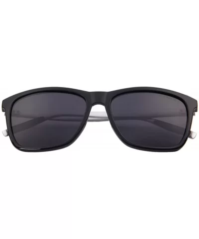 Unisex Polarized Aluminum Sunglasses Vintage Sun Glasses For Men/Women S8286 - Black&silver - CW12N4UQZK6 $10.04 Wayfarer