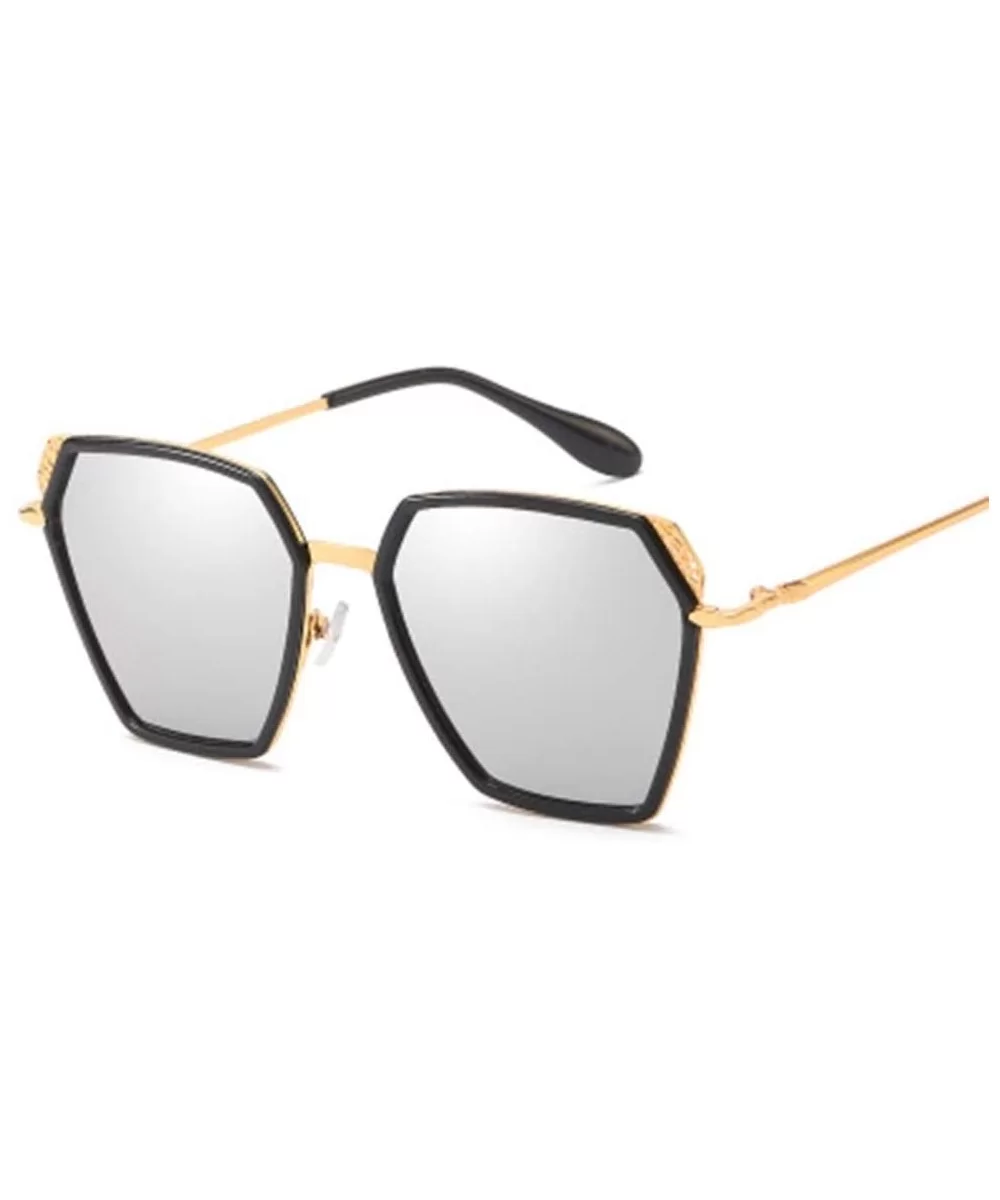 Sunglasses Large Square Fashion Sunglasses Unisex Polarized Sunglasses - 1 - CL1906D06SI $25.58 Square