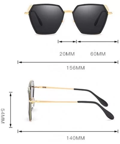 Sunglasses Large Square Fashion Sunglasses Unisex Polarized Sunglasses - 1 - CL1906D06SI $25.58 Square