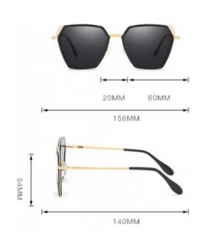 Sunglasses Large Square Fashion Sunglasses Unisex Polarized Sunglasses - 1 - CL1906D06SI $25.58 Square