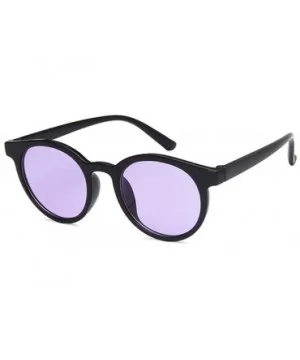 Unisex Sunglasses Retro Beige Drive Holiday Oval Non-Polarized UV400 - Bright Black Purple - C118RLWA83N $4.84 Oval