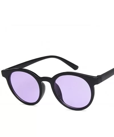 Unisex Sunglasses Retro Beige Drive Holiday Oval Non-Polarized UV400 - Bright Black Purple - C118RLWA83N $4.84 Oval