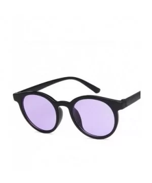 Unisex Sunglasses Retro Beige Drive Holiday Oval Non-Polarized UV400 - Bright Black Purple - C118RLWA83N $4.84 Oval