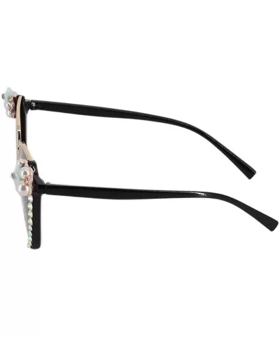 Stylish Metal Bee Decoration Sunglasses UV Protection Frame - Grey a - CU18ZYUEDE9 $10.96 Round