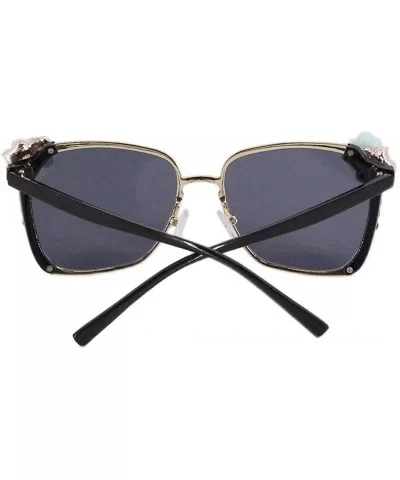 Stylish Metal Bee Decoration Sunglasses UV Protection Frame - Grey a - CU18ZYUEDE9 $10.96 Round