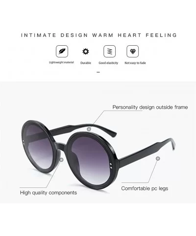 Trendy Oversized Round Sunglasses for Women Big Frame Eyewear UV Protection - C8 - CN190OHYCCU $10.76 Oversized