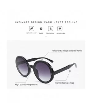 Trendy Oversized Round Sunglasses for Women Big Frame Eyewear UV Protection - C8 - CN190OHYCCU $10.76 Oversized