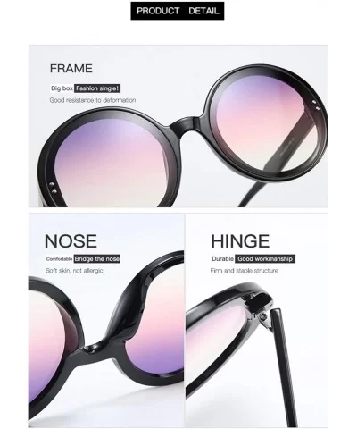 Trendy Oversized Round Sunglasses for Women Big Frame Eyewear UV Protection - C8 - CN190OHYCCU $10.76 Oversized