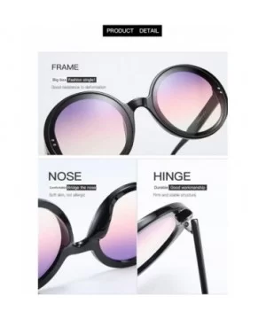 Trendy Oversized Round Sunglasses for Women Big Frame Eyewear UV Protection - C8 - CN190OHYCCU $10.76 Oversized