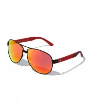 Color Mirror Texture Temple Classic Aviator Sunglasses - Red Black - CC19998052L $13.34 Aviator