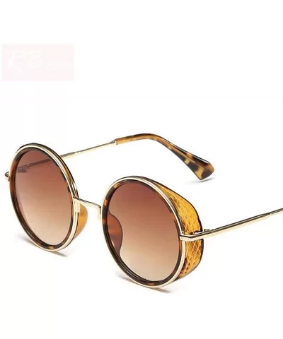 2019 New Steampunk Sunglasses Women Brand Designer Oversized Outdoor Black Gray - White Blue - C718XAL8GY8 $7.99 Aviator