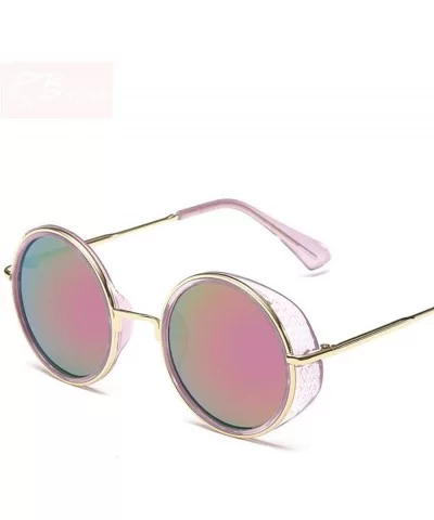 2019 New Steampunk Sunglasses Women Brand Designer Oversized Outdoor Black Gray - White Blue - C718XAL8GY8 $7.99 Aviator