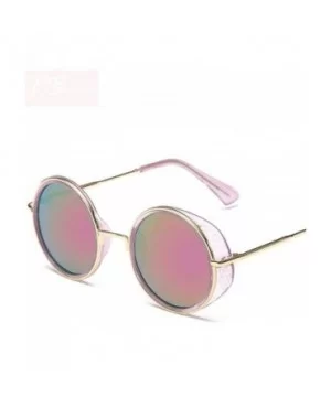 2019 New Steampunk Sunglasses Women Brand Designer Oversized Outdoor Black Gray - White Blue - C718XAL8GY8 $7.99 Aviator