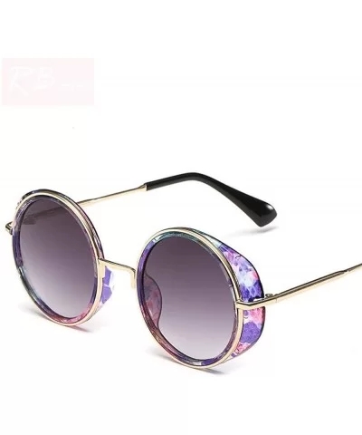 2019 New Steampunk Sunglasses Women Brand Designer Oversized Outdoor Black Gray - White Blue - C718XAL8GY8 $7.99 Aviator