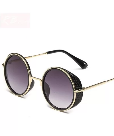 2019 New Steampunk Sunglasses Women Brand Designer Oversized Outdoor Black Gray - White Blue - C718XAL8GY8 $7.99 Aviator