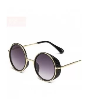 2019 New Steampunk Sunglasses Women Brand Designer Oversized Outdoor Black Gray - White Blue - C718XAL8GY8 $7.99 Aviator