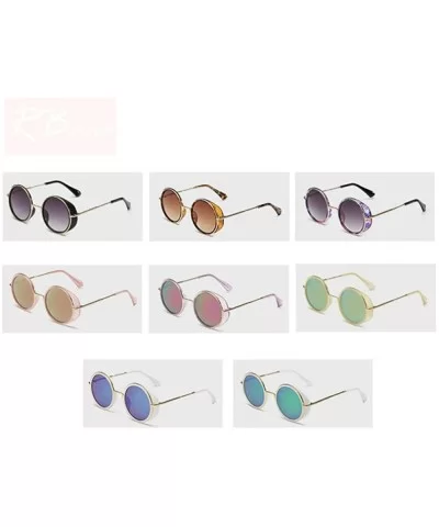 2019 New Steampunk Sunglasses Women Brand Designer Oversized Outdoor Black Gray - White Blue - C718XAL8GY8 $7.99 Aviator