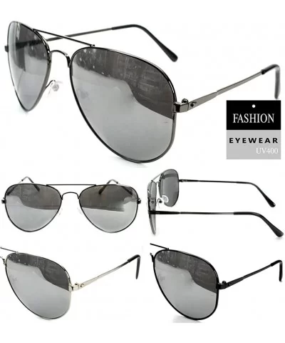 Wholesale Lot of 12 Metal Aviator Style Sunglasses UV 400 - CT17YYLLNIO $14.07 Oval