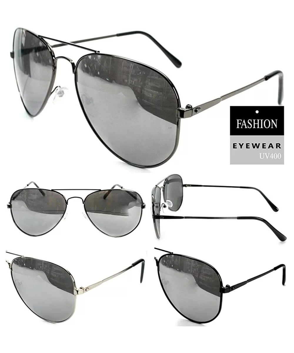 Wholesale Lot of 12 Metal Aviator Style Sunglasses UV 400 - CT17YYLLNIO $14.07 Oval