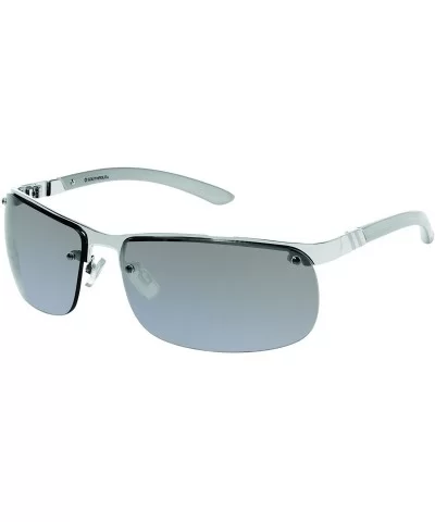 Men's 5007SP Semi-Rimless Rectangular Metal Sunglasses with 100% UV Protection- 68 mm - Silver Metallic - CT18EGXINAL $28.12 ...