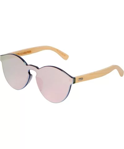 Bamboo Wooden Sunglasses for Women - Flat Retro Rimless Wood Sunglasses - Gray - CC18WQM7RTE $11.27 Rimless