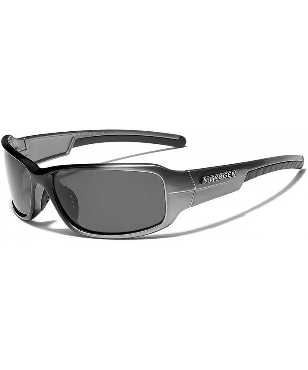 Driving Fishing Polarized Wrap Around Sports Sunglasses - Gray - C711OXK1P9Z $7.82 Sport