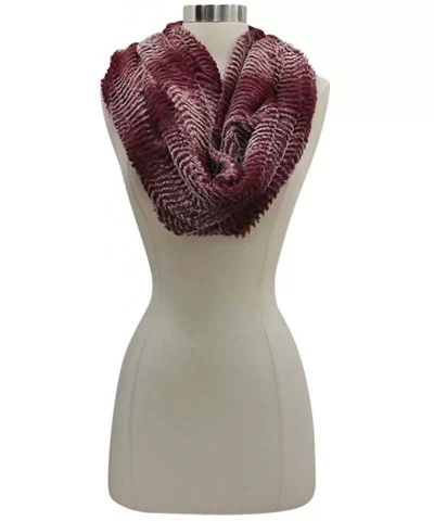 Burgundy Gradient Faux Cloche Fur Caplet Shawl - C3115VRE31B $45.41 Wrap