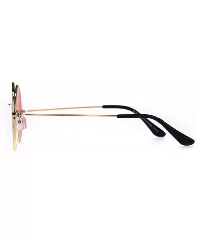 Dopy Color Lens Octagon Metal Wire Rim Pimp Hippie Sunglasses - Gold Red - C2189U5AQUL $8.86 Square