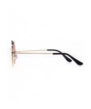 Dopy Color Lens Octagon Metal Wire Rim Pimp Hippie Sunglasses - Gold Red - C2189U5AQUL $8.86 Square