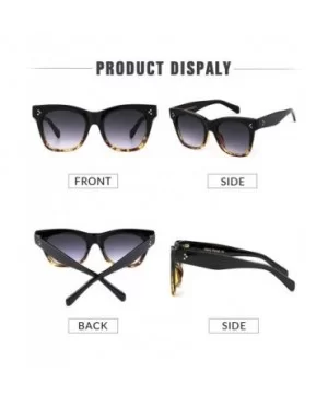 Oversized Square Sunglasses for Women Designer Luxury Flat Lens Sun Glasses Shades - Gradient Grey+tortoise - C518XIHENUM $9....