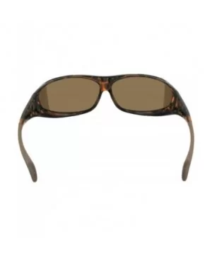 Fit Over Sunglasses Wrap Around Curved Lens Polarized Style F6 - Tortoise Frame Polarized Brown Lenses - C418R8S929K $16.76 Wrap