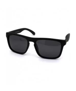 Polarized Mens Rectangular Keyhole Simple Designer Sunglasses - Matte Black Gold Black - C0199DWDM6M $7.58 Rectangular