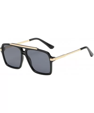 Pouch Men Manhattan Vintage Hipster Design Hybrid Sunglasses - 87041-black-gold-frame-smoke - C318SDH4U2O $7.41 Square