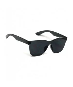 Horn Rimmed Tinted Colorful Lens Rimless Sunglasses - Black - CW18GYTHGD4 $5.67 Oversized