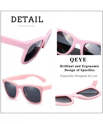 Polarized Sunglasses for Men Women UV400 Protection Driving Fishing Sun Glasses - Pink/Grey Lens - C718QDO6266 $4.89 Square