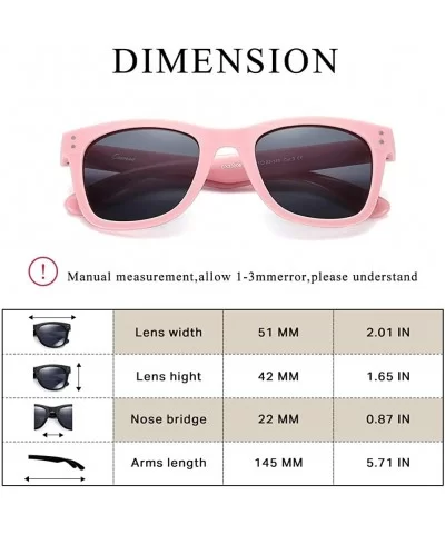 Polarized Sunglasses for Men Women UV400 Protection Driving Fishing Sun Glasses - Pink/Grey Lens - C718QDO6266 $4.89 Square