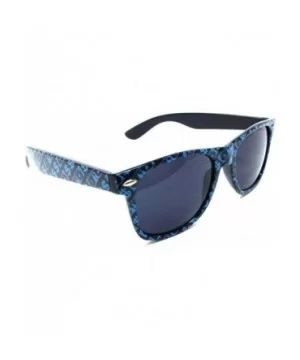 Square Classic Cash Money Dollar Sign Retro Sunglasses - Black & Blue Frame - CJ18W2XT87Y $6.91 Square