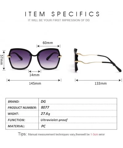 Large frame fashion trendy sunglasses ladies sunglasses personalized glasses-Purple powder on transparent frame - CK197ZCCH20...