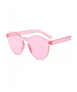 One Piece Love Heart Lens Sunglasses Women Transparent Plastic Glasses Style Sun FeClear Candy Color Designer - C3198AHUE9G $...